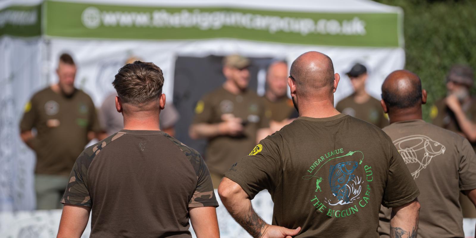 Linear League anglers in The Biggun Carp Cup shirts